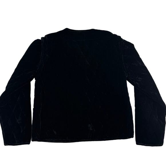 Rails Kiko Black Quilted Velvet Jacket Size M - Picture 10 of 13